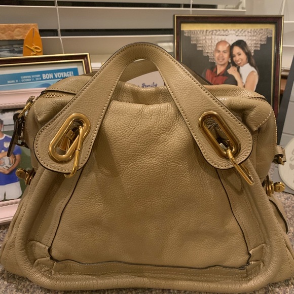 Chloe Paraty 2 way bag in beige - Picture 2 of 12
